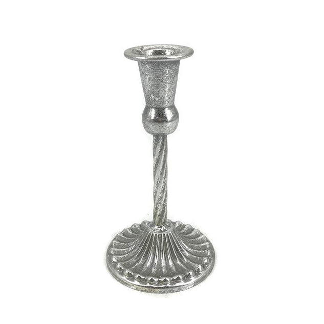 Metal candle holder vintage silver – elegant and antique-inspired design, perfect for home décor, weddings, and special occasions, durable and sturdy construction, adds a classic touch to any space, ideal for taper or pillar candles.