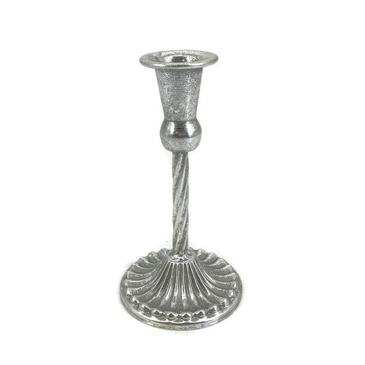 Metal candle holder vintage silver – elegant and antique-inspired design, perfect for home décor, weddings, and special occasions, durable and sturdy construction, adds a classic touch to any space, ideal for taper or pillar candles.