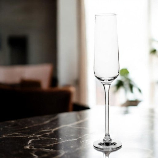 231ml lead-free crystal champagne glass – sleek and elegant flute, perfect for champagne, sparkling wines, and special occasions, enhances bubbles and aroma, ideal for home, restaurants, or events.