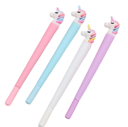 0.5mm Rainbow Unicorn gel ink pen – vibrant, smooth-flowing ink for effortless writing, colorful rainbow unicorn design, perfect for journaling, drawing, and school use, adds a touch of fun to your stationery collection.