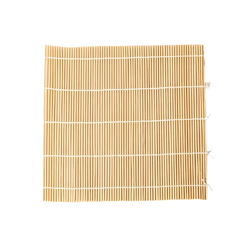 Jimao Disposable Medium Square Bamboo Sushi Mat - New Green Design - Eco-Friendly and Popular for Making Authentic Sushi at Home or in Restaurants
