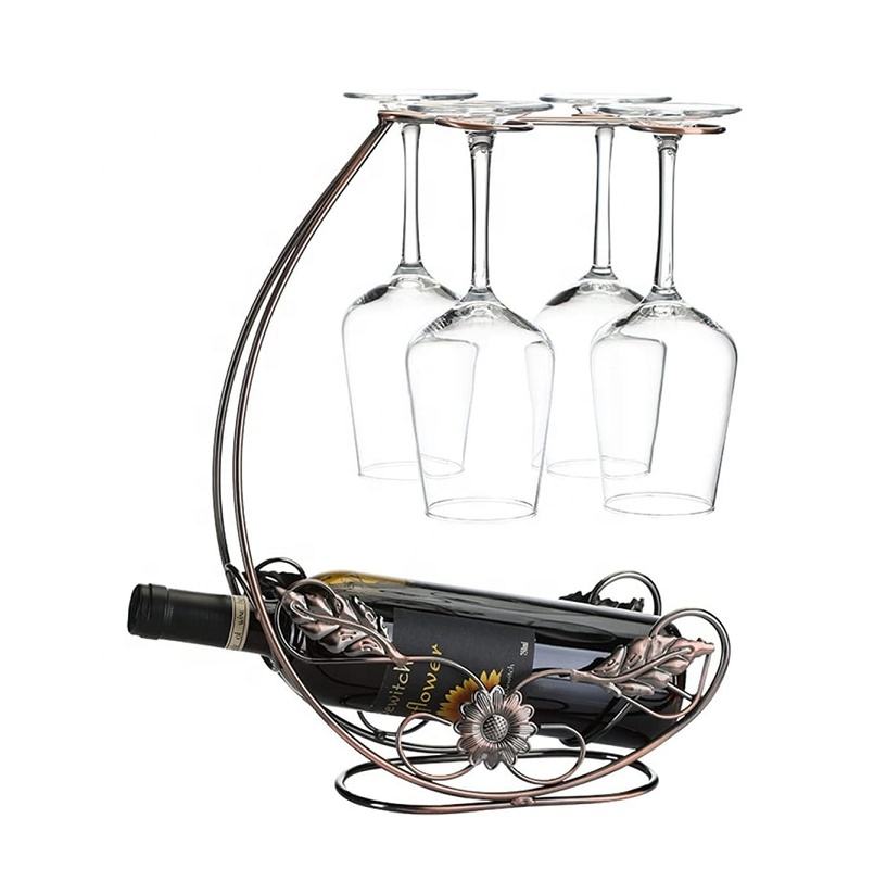 Wine Holder for 4 Glasses - Elegant and Functional Rack for Storing Wine Glasses - Perfect for Home Bar, Kitchen, or Dining Area Decor