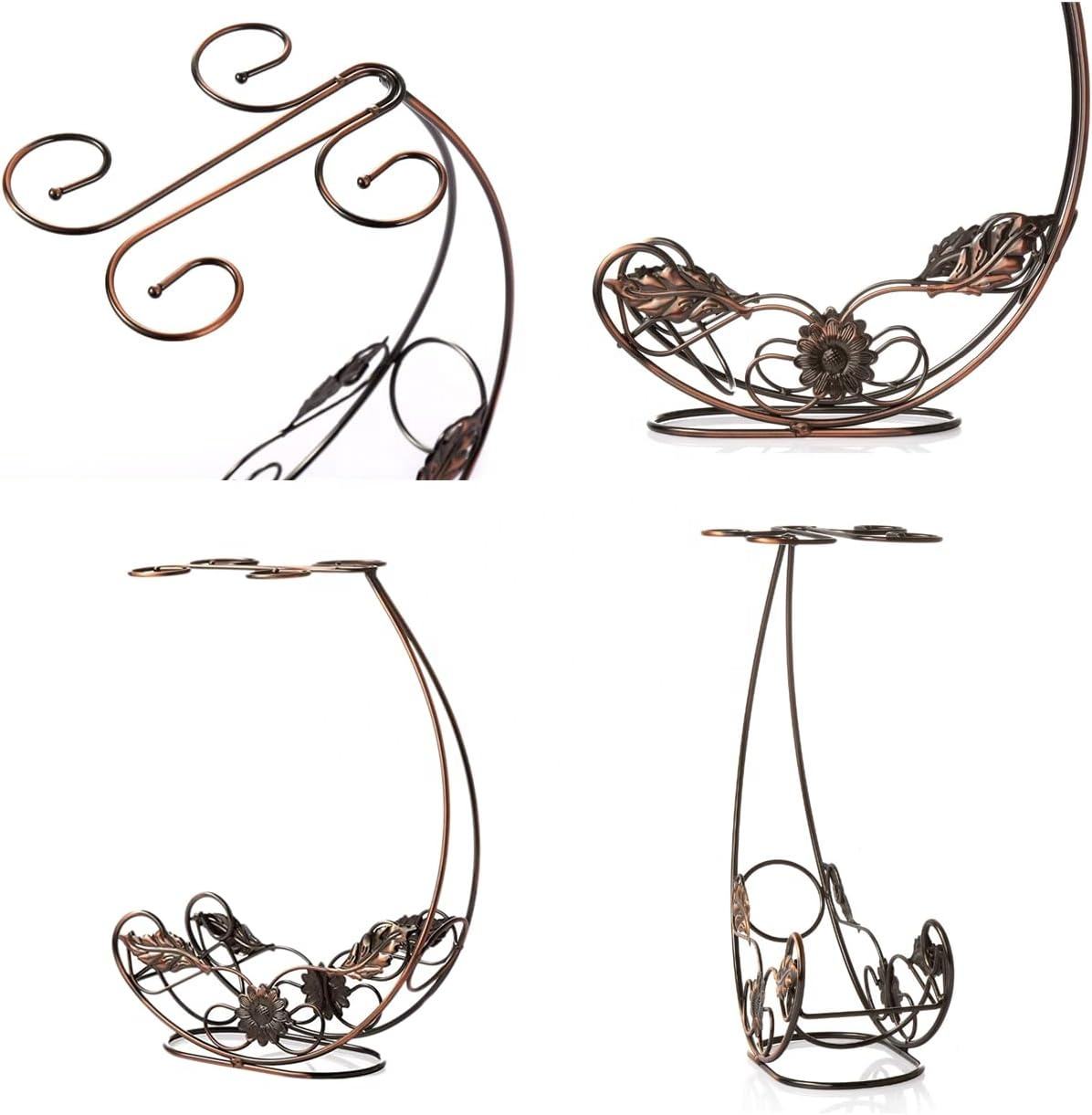 Wine Holder for 4 Glasses - Elegant and Functional Rack for Storing Wine Glasses - Perfect for Home Bar, Kitchen, or Dining Area Decor