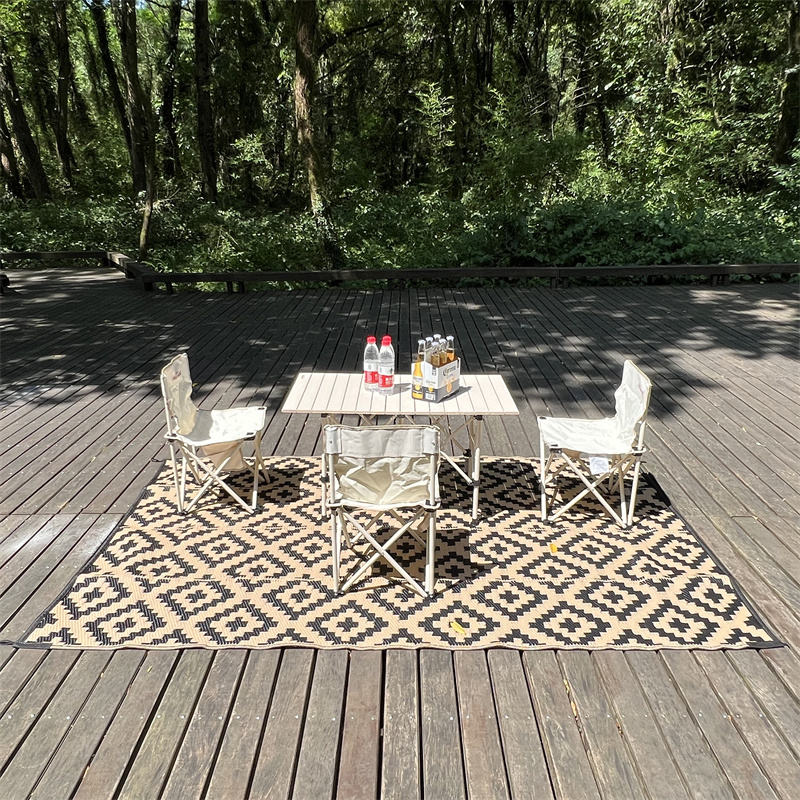 5x8FT 152x245cm PP outdoor picnic mat plastic woven picnic mats rolled beach mat
