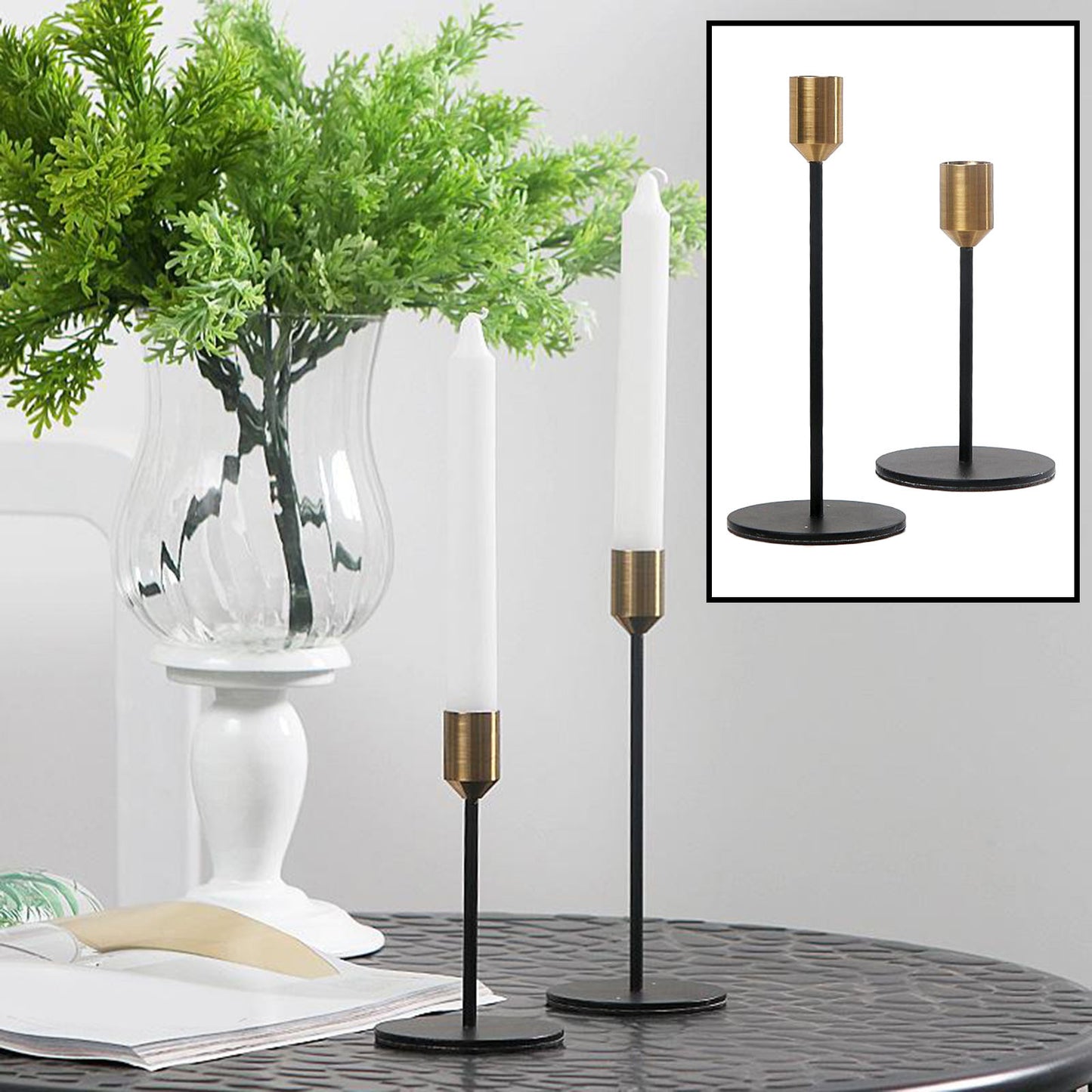 Nordic Modern Minimalist Candlestick - Large Decorative Candleholder for Room, Restaurant, or Candlelight Dinner - Elegant and Stylish Centerpiece for Contemporary Home Decor