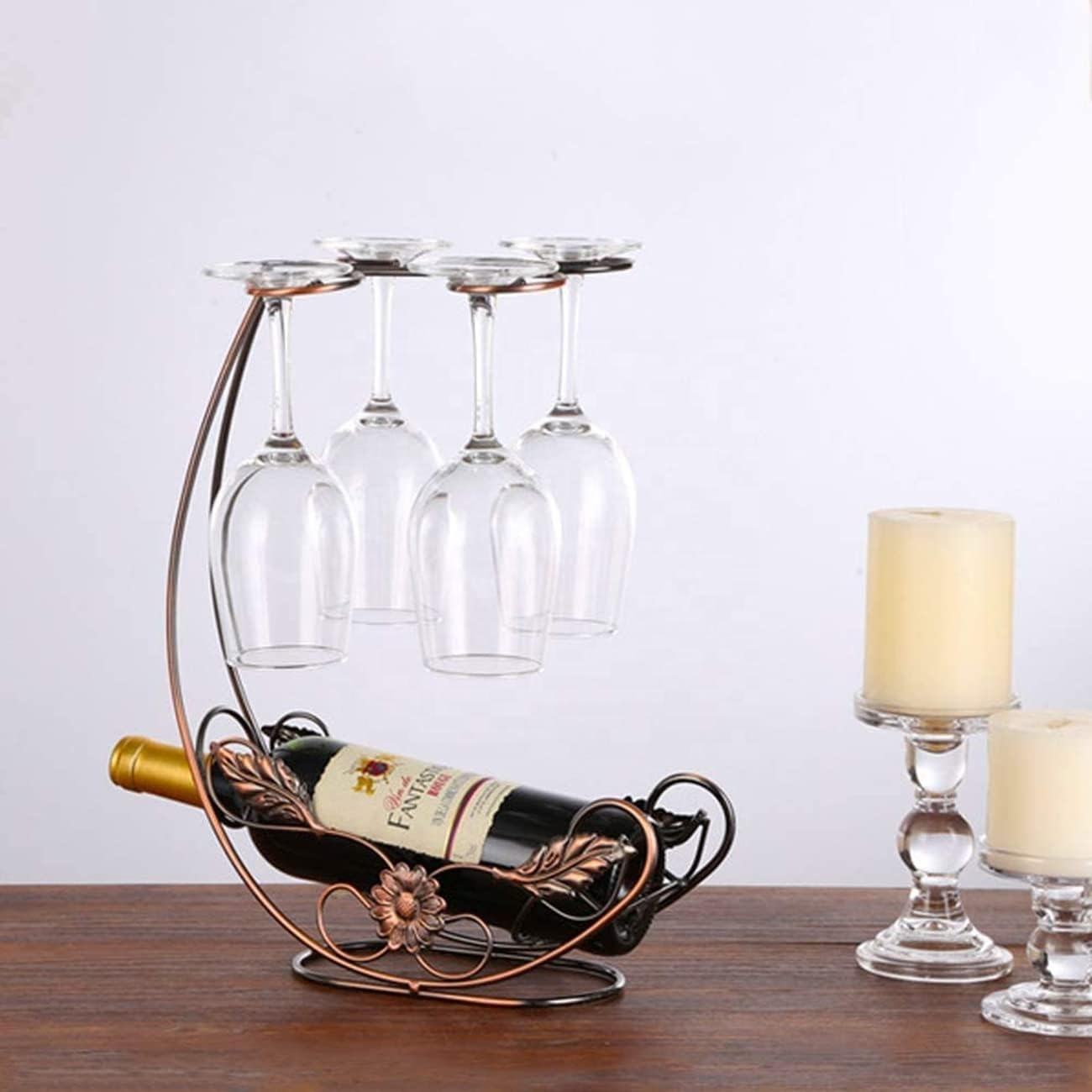 Wine Holder for 4 Glasses - Elegant and Functional Rack for Storing Wine Glasses - Perfect for Home Bar, Kitchen, or Dining Area Decor
