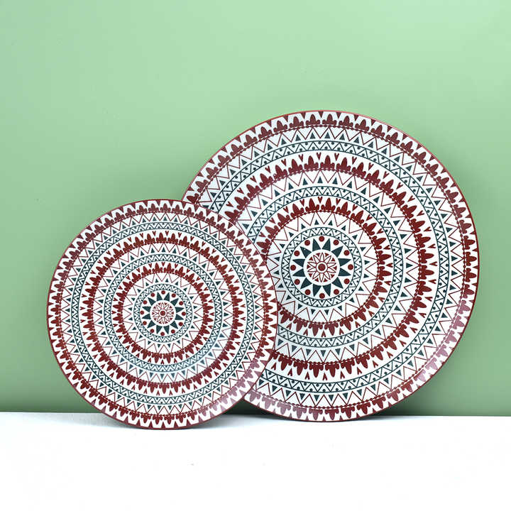 Porcelain 26.7 cm Dinner Plate - Durable and Elegant Tableware - Perfect for Everyday Dining, Parties, or Special Occasions - Classic Design for Modern and Traditional Settings.