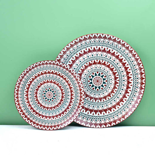 Porcelain 26.7 cm Dinner Plate - Durable and Elegant Tableware - Perfect for Everyday Dining, Parties, or Special Occasions - Classic Design for Modern and Traditional Settings.