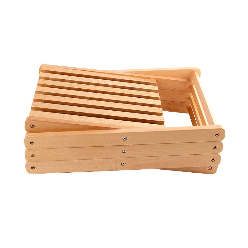 Solid Wood Folding Storage Rack - Multi-Layer Organizer for Kitchen, Bedroom, Shoes, and Flowers - Space-Saving, Durable, and Stylish - Perfect for Home Organization and Decorative Display