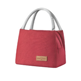 Bento Red bag large thickened student lunch bag Oxford cloth one shoulder outdoor picnic thermal insulation bag