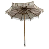 Macrame Umbrella Pull - Decorative Rope Parasol Holder for Easy Umbrella Operation - Stylish and Functional Design for Patio or Garden Shade Control