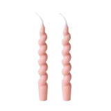 Natural Soy Wax Twisted Spiral Candle Stick - Pink Decorative Candle for Elegant Home Decor - Eco-Friendly and Stylish for Dining, Events, or Creating a Soft, Ambient Glow