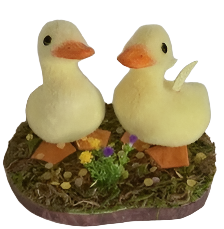 Duckling Scene - Charming Decorative Figurine featuring Adorable Ducklings - Perfect for Spring, Easter, or Seasonal Home Decor, Ideal for Creating a Whimsical and Nature-Inspired Atmosphere