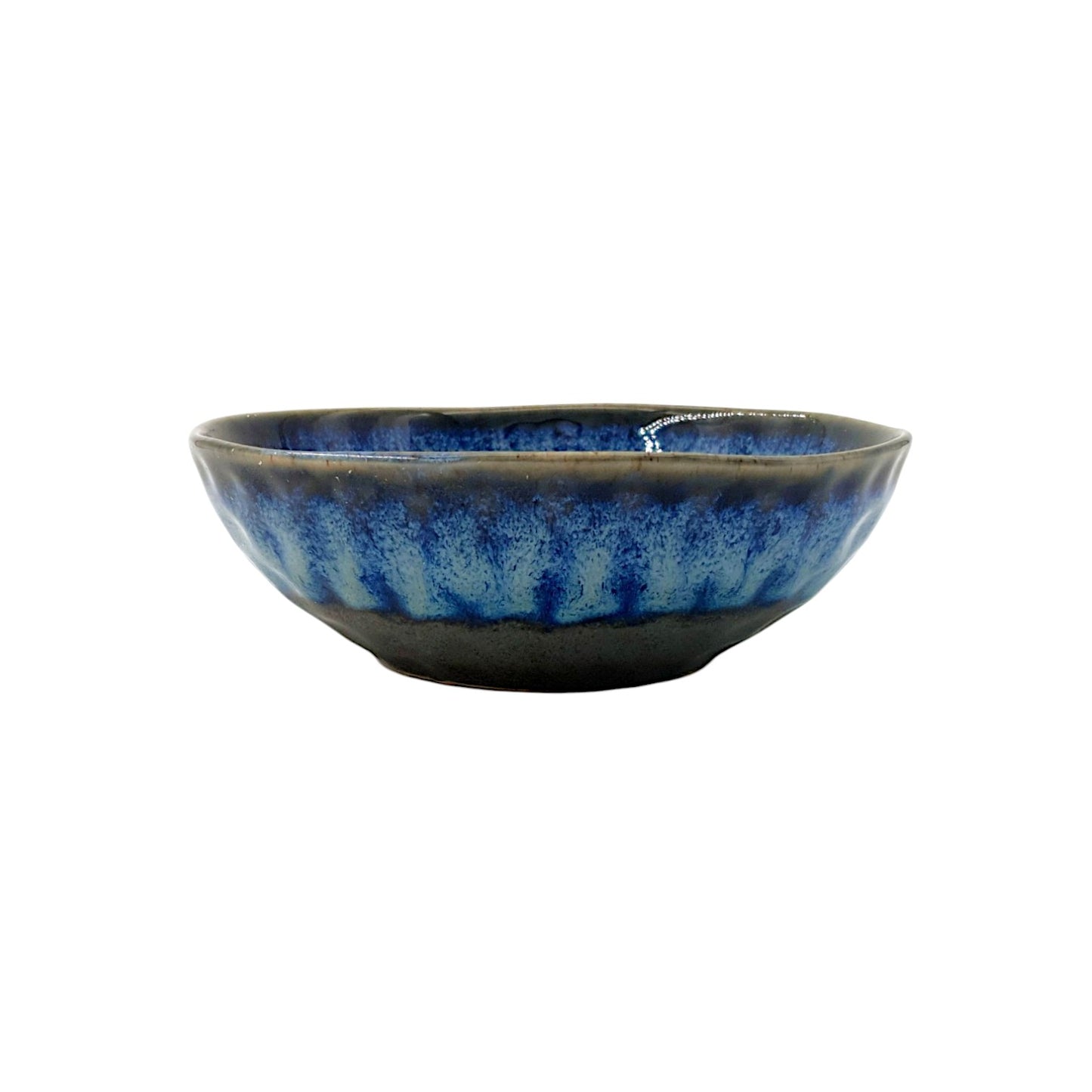 Waterdrop Blue Jeans Stoneware Crockery Set - 16-Piece Dinnerware Set - Stylish and Durable for Dining, Serving, and Entertaining with a Trendy and Casual Aesthetic