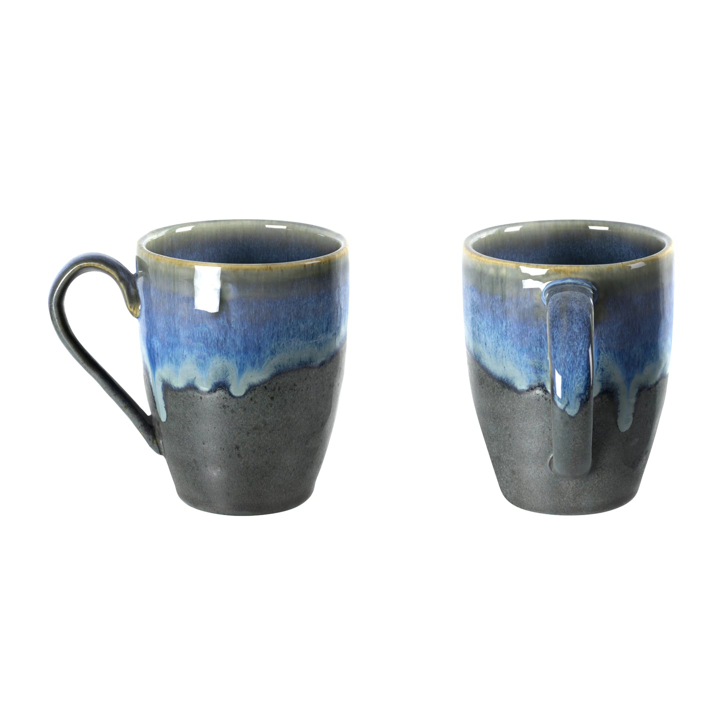 Waterdrop Blue Jeans Stoneware Crockery Set - 16-Piece Dinnerware Set - Stylish and Durable for Dining, Serving, and Entertaining with a Trendy and Casual Aesthetic