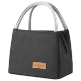 Bento bag large thickened student lunch bag Oxford cloth one shoulder outdoor picnic thermal insulation bag Black