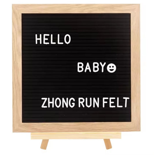 Black Felt Menu Letterboard 25.4x25.4cm - Compact and Stylish Letterboard for Displaying Menus, Quotes, or Messages - Ideal for Restaurants, Cafes, or Home Decor with Customizable Letters