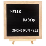 Black Felt Menu Letterboard 30.5x30.5cm - Stylish and Versatile Letterboard for Displaying Menus, Quotes, or Messages - Perfect for Restaurants, Cafes, or Home Decor with Customizable Letters