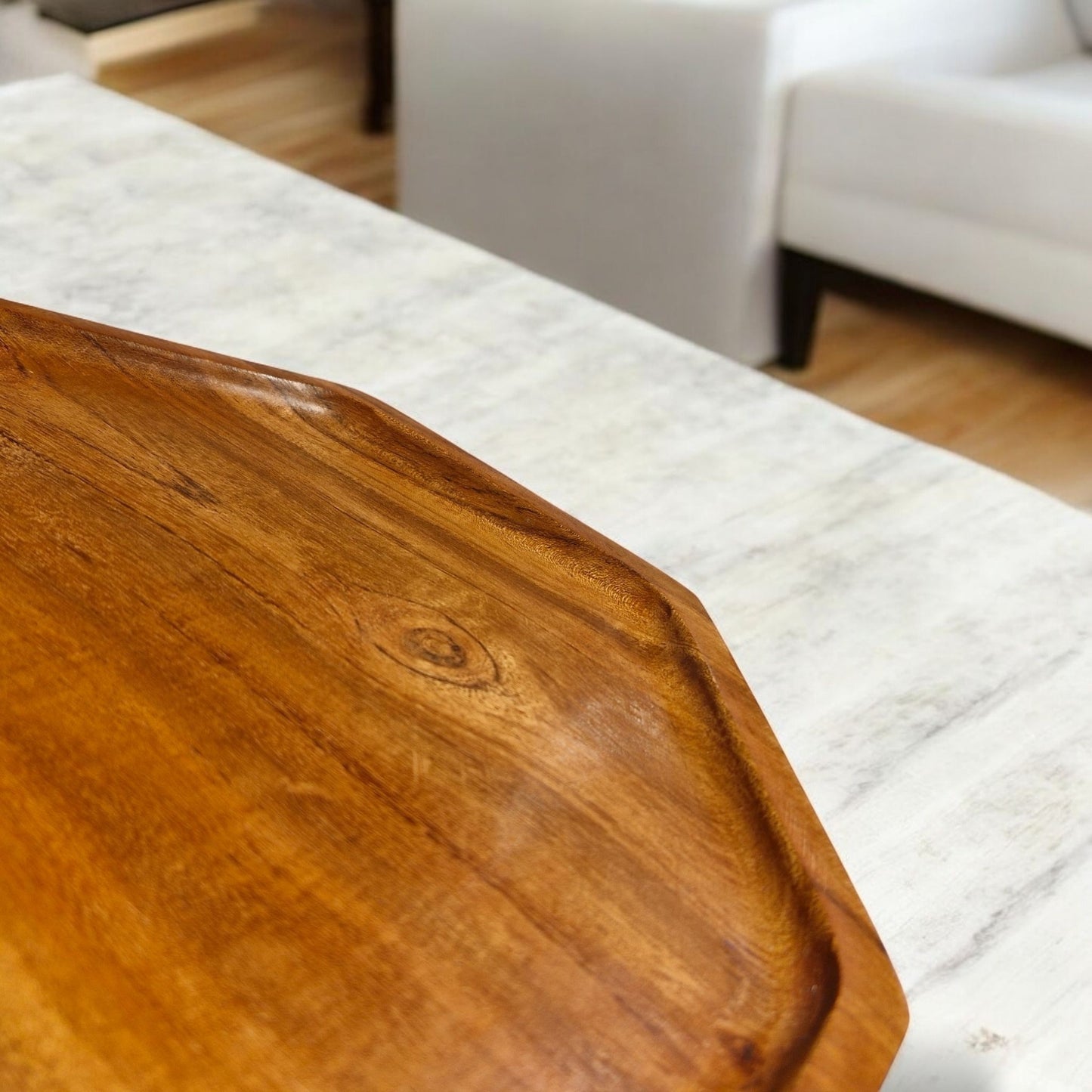 Modern Timber Wooden Octagon Charger Plate - Handcrafted Elegance for Dining Decor - Unique Geometric Design, Perfect for Special Occasions, Weddings, and Everyday Use - Durable, Eco-Friendly Wooden Plate for a Sophisticated Table Setting