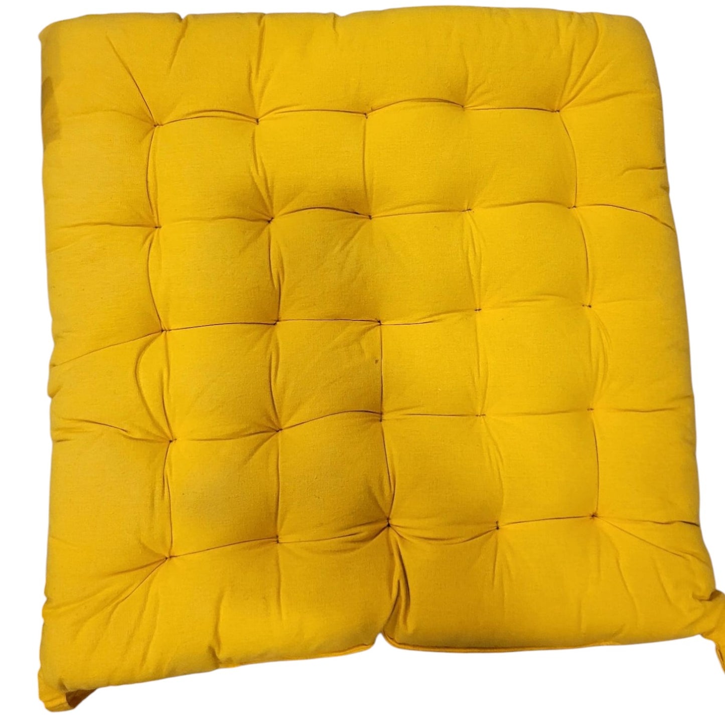 Luxurious Solid Square Chair Pad 40x40x5cm - 100% Cotton Cushion for Comfort and Style