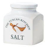Tuscan Kitchen Porcelain Square Salt Cannister 1L