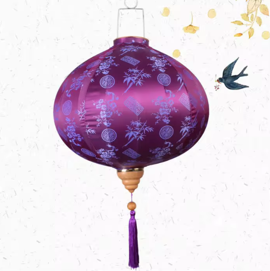 40cm,purple circular Silk Lantern