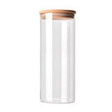 500ml Cylinder storage jar with bamboo lid