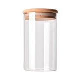 400ml Cylinder storage jar with bamboo lid