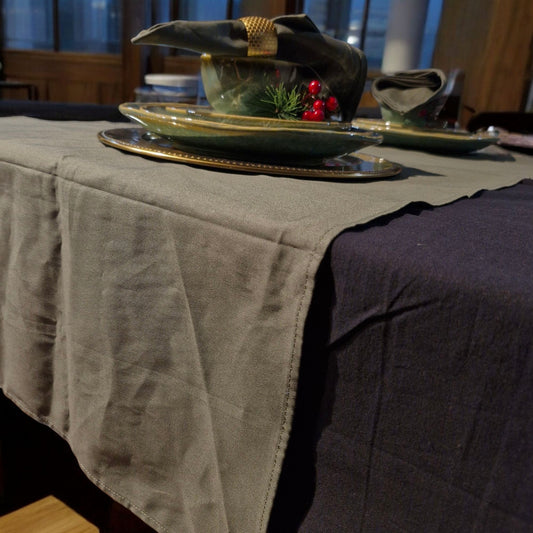 VASAI Table Cloth 160x160cm 100% Cotton, Elegant & Durable for Stylish Dining and Home Decor