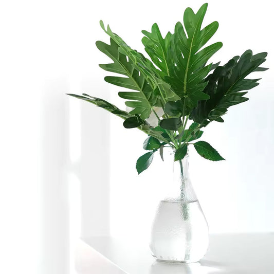 Philodendron Leaf Green 104 cm - Realistic Artificial Philodendron Stem with Lush Green Leaves - Perfect for Floral Arrangements, Wreaths, Bouquets, and Home Décor - Long-Lasting and Low Maintenance