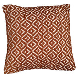 ORANGE CHECKERED CUSHION 45.7x45.7cm - Stylish, Soft Cotton Cushion with Classic Orange Checkered Design - Decorative Accent Pillow for Living Room, Bedroom, or Office - Comfortable & Easy to Maintain
