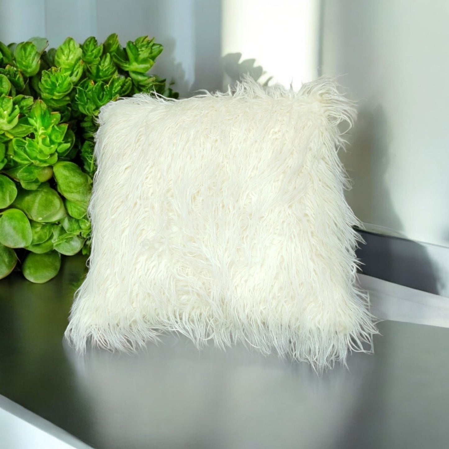 LAMBSWOOL Cushion 45.7x45.7cm - Luxurious Soft Decorative Throw Pillow for Home
