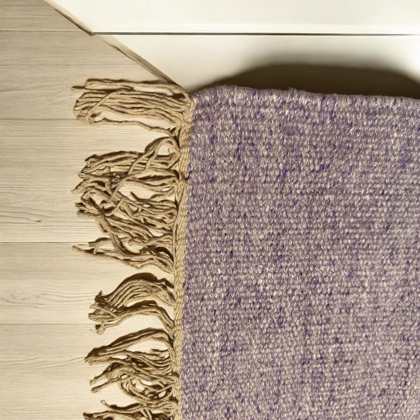 PAKRI PURPLE Rug 50x90cm - Handwoven Wool & Cotton Blend, Luxurious & Durable - Perfect for Living Room, Bedroom, or Entryway - Eco-Friendly, Soft Texture, Easy to Clean, Stylish Purple Accent
