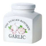 Tuscan Kitchen Porcelain Square 500ml Garlic Cannister