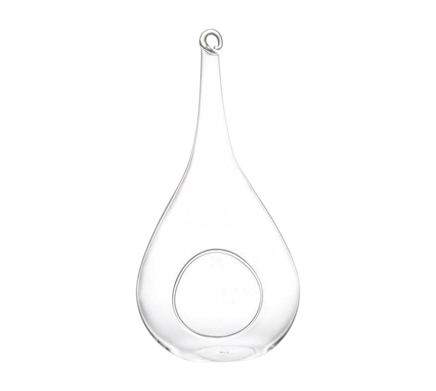 glass hanging plant ornament 9x18 cm