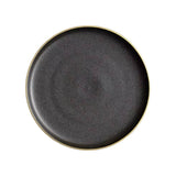 8-Inch Frosted Black Plate with Gold Rim Elegant Ceramic Dinnerware for Home and Restaurant Modern Matte Finish Scratch-Resistant and Durable for Everyday Use and Special Occasions