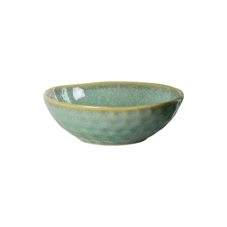 Waterdrop Crystal Green Stoneware Crockery Set - 16-Piece Dinnerware Set - Elegant and Durable for Dining, Serving, and Entertaining with a Refreshing, Modern Look