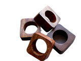 Natural Touch Wooden Napkin Ring Set of 4 - Handcrafted Rustic Table Decor, Perfect for Elegant Dining & Special Occasions, Adds Charm to Any Table Setting with Unique, Eco-Friendly Wooden Design