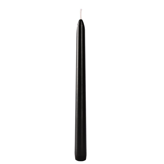 Black Stick Candle 25 cm - Premium Natural Wax, Clean Burn, and Long-Lasting Fragrance - Elegant Minimalist Design for Modern Home Décor, Candlestick Holders, and Special Occasions