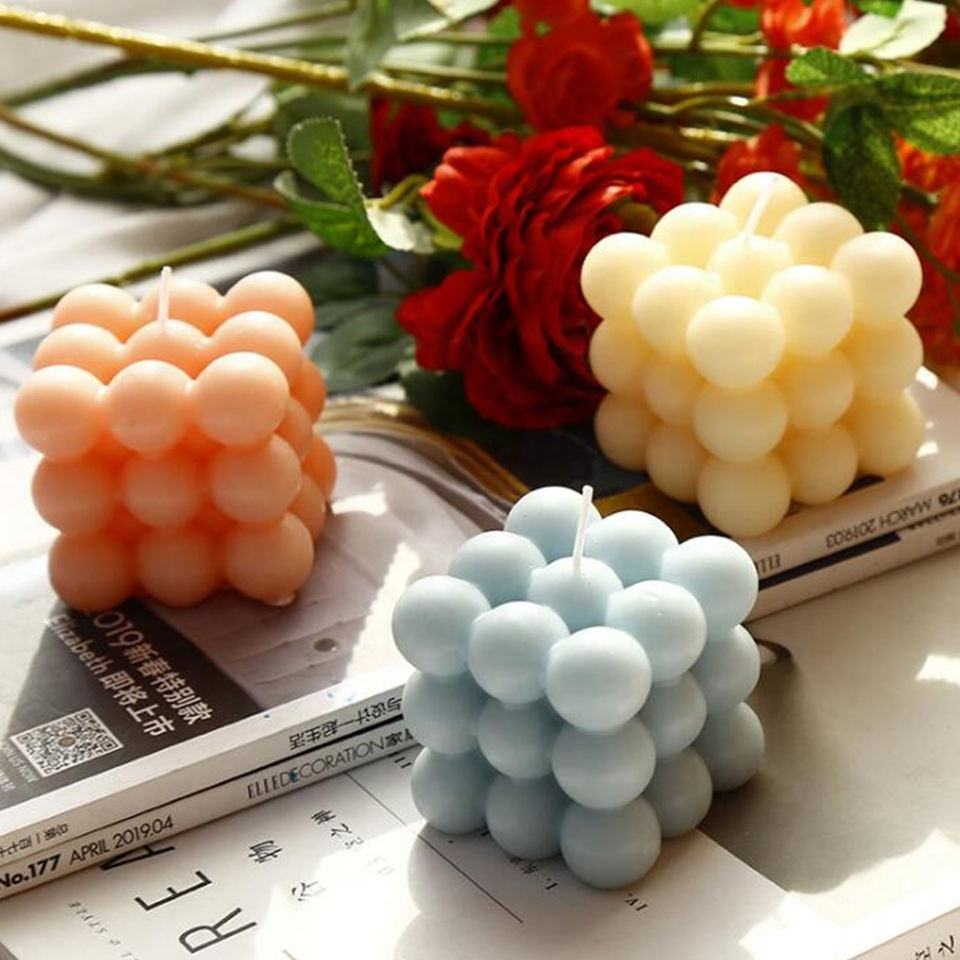 Handmade Bubble Soy Candle Premium Natural Soy Wax, Clean Burn Unique Bubble Design