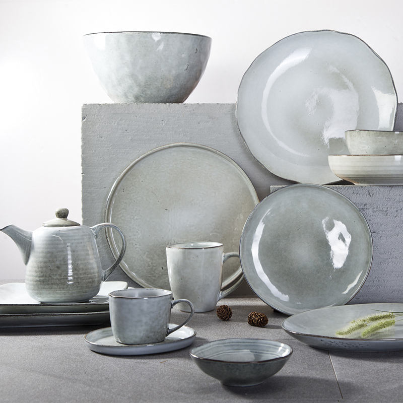 Classic Rustic 10.25" Long Plates, 27x13x3cm, Set of 4 - Ceramic, Sustainable, Ideal for Hotel and Restaurant Use