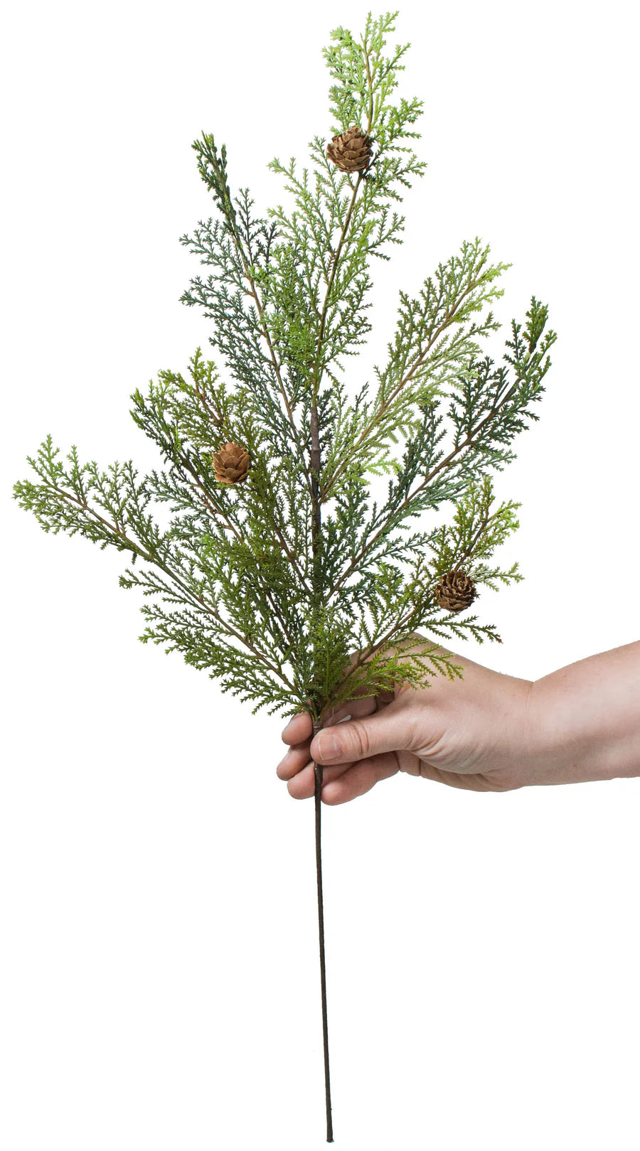 Fir Foliage Small Branch - Realistic Artificial Evergreen Stem for Holiday Décor, Wreaths, Garlands, and Floral Arrangements
