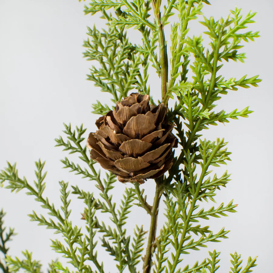 Fir Foliage Small Branch - Realistic Artificial Evergreen Stem for Holiday Décor, Wreaths, Garlands, and Floral Arrangements