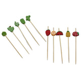 Eco-friendly Fruit Bamboo Skewer Disposable Cocktail Pick