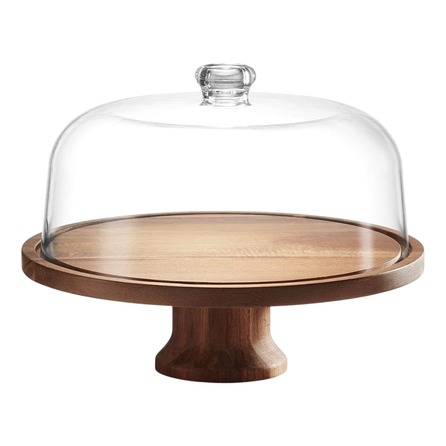 Cake Stand Cake Plate Server Platter, Acacia Wood