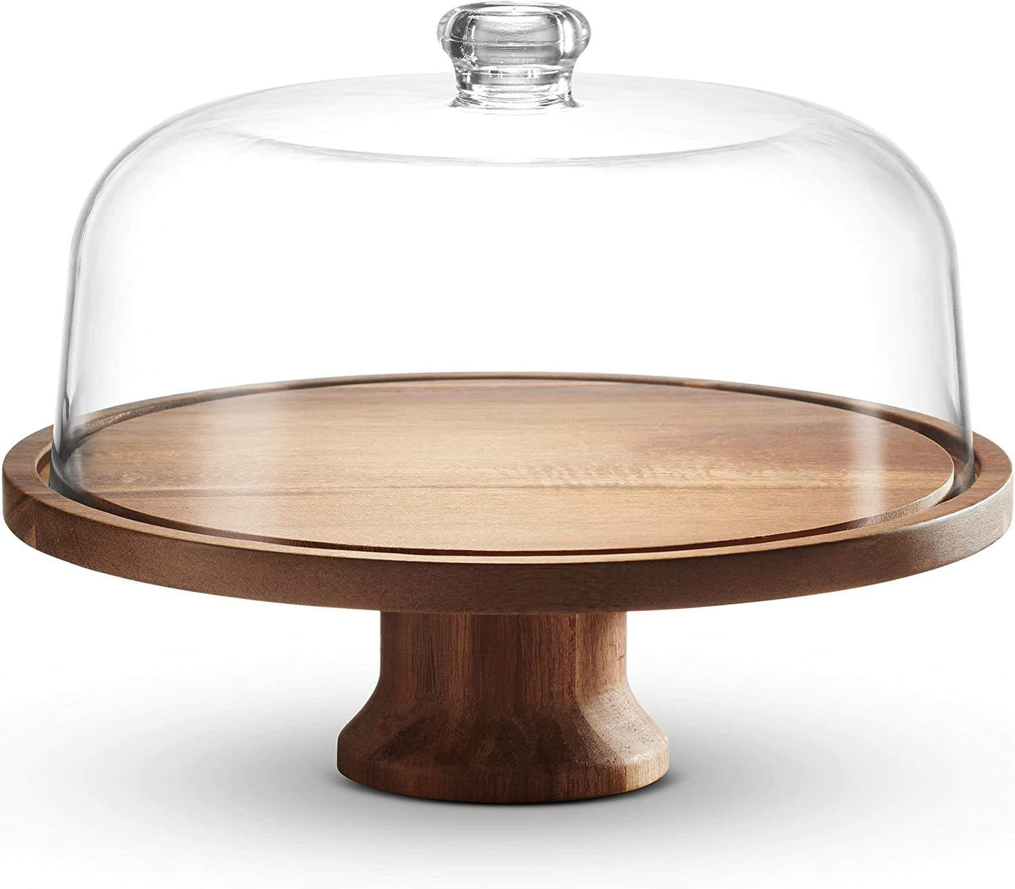 Cake Stand Cake Plate Server Platter, Acacia Wood