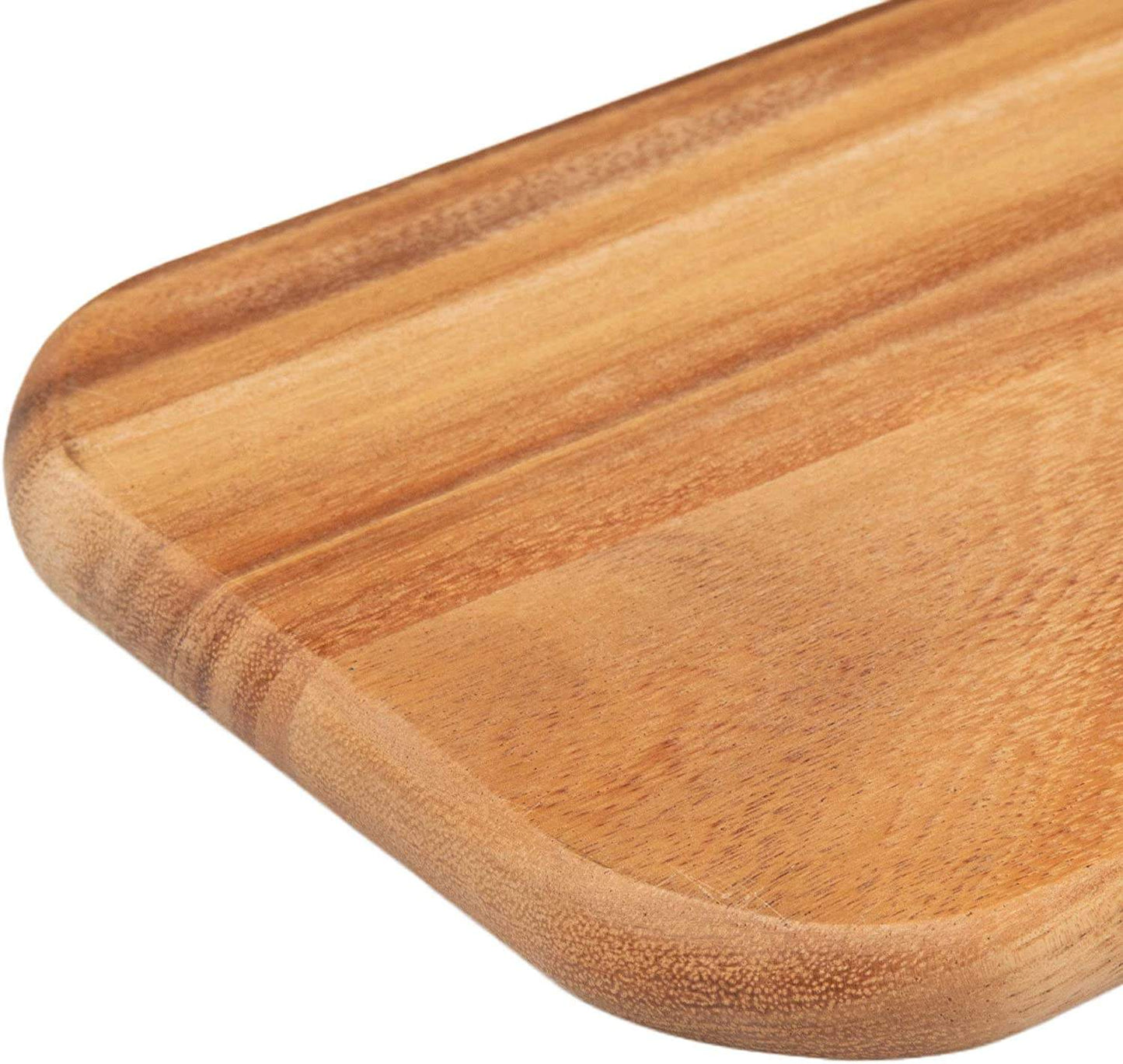 Acacia Wooden Cutting Board Wood Board Serving Tray for Bread and Cheese with Handle