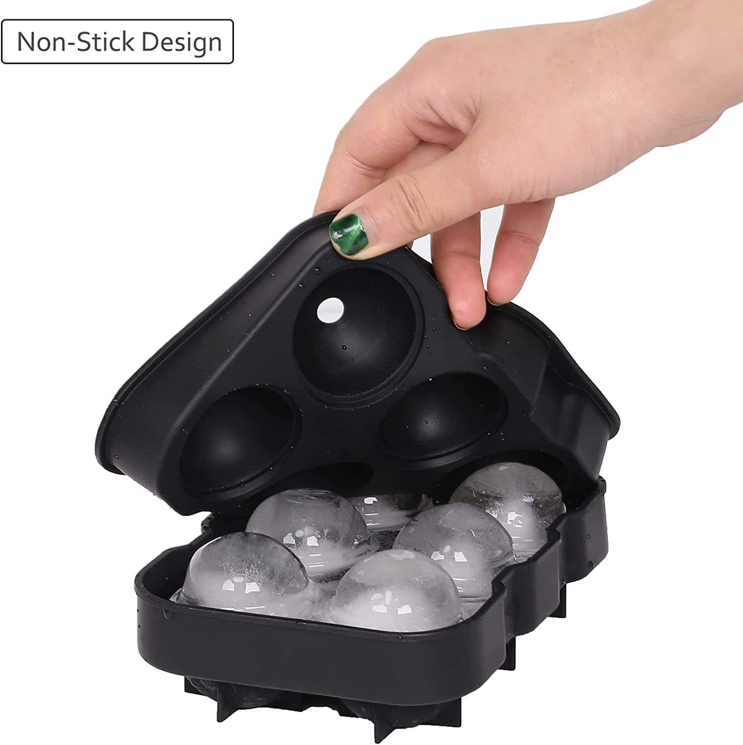 Custom Round Ice Cube Tray Portable Silicone Ice Ball Maker For Cocktails & Bourbon Reusable & Bpa Free