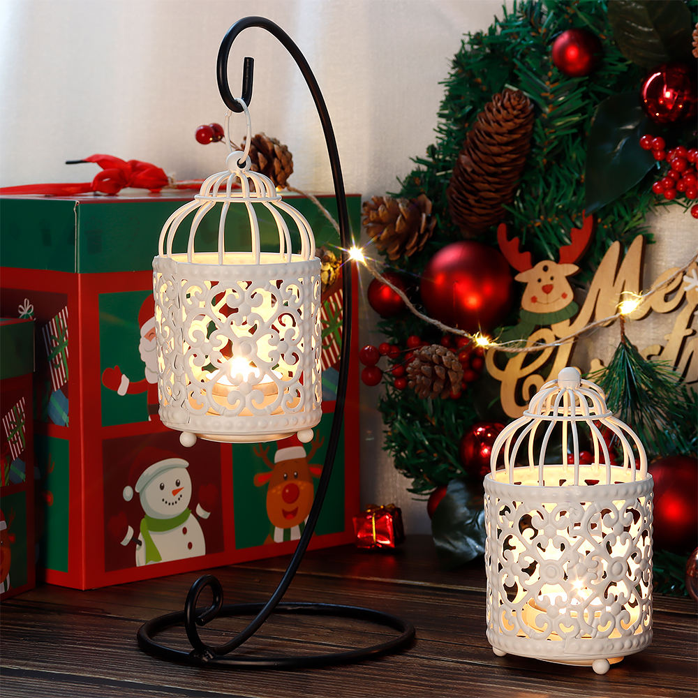 Birdcage Metal Tealight Hanging Birdcage Lantern Vintage Decorative Centerpieces of Wedding & Party Christmas