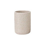 Earthly EleganceSandstone resin toothbrush holder beige
